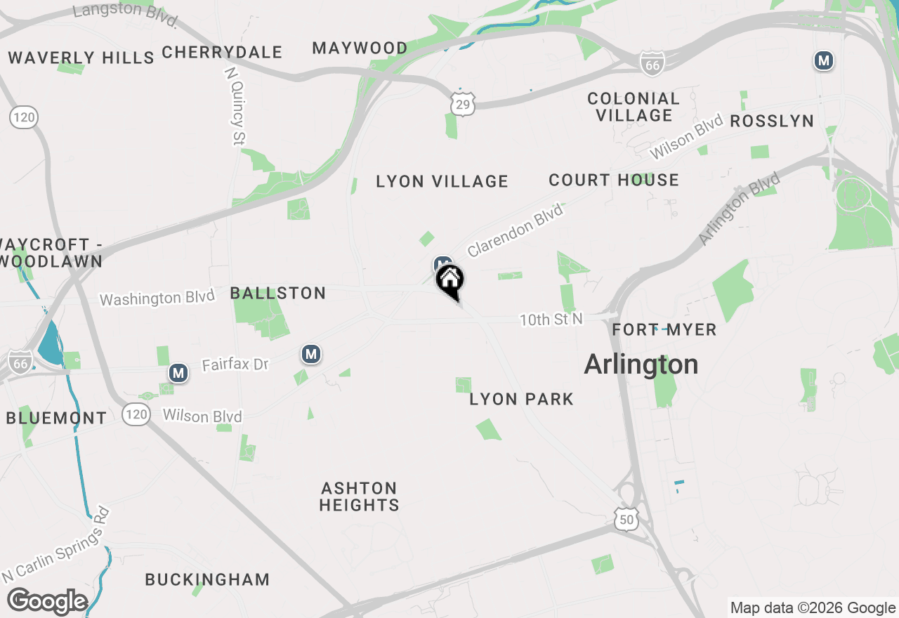 Map of 1020 N Highland Street #615, Arlington, VA 22201