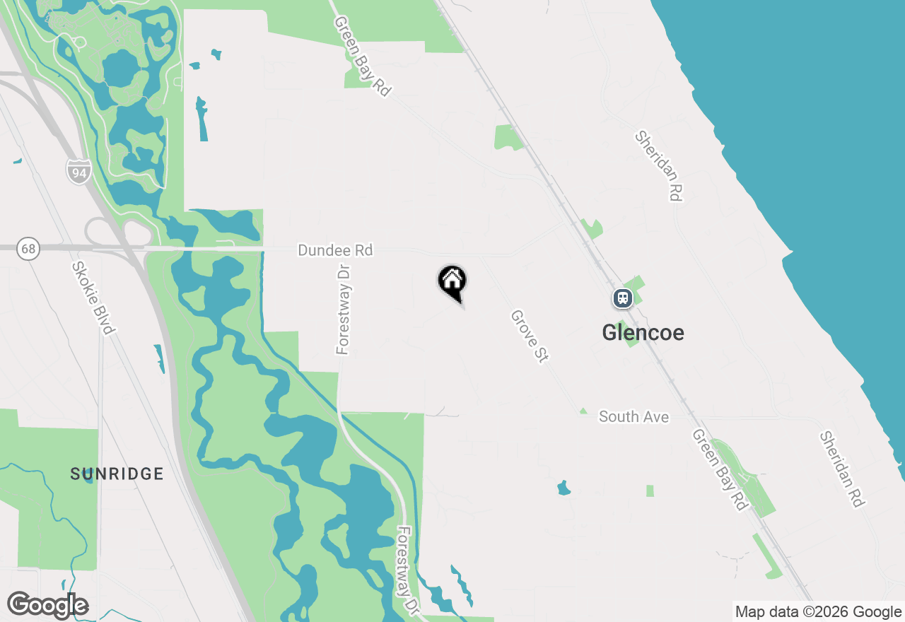 Map of 853 Valley Road, Glencoe, IL 60022