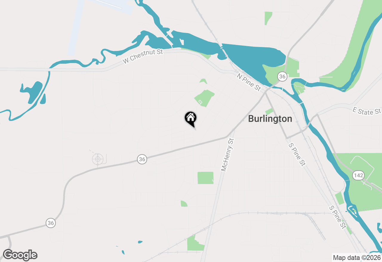 Map of 165 N Elmwood Ave, Burlington, WI 53105