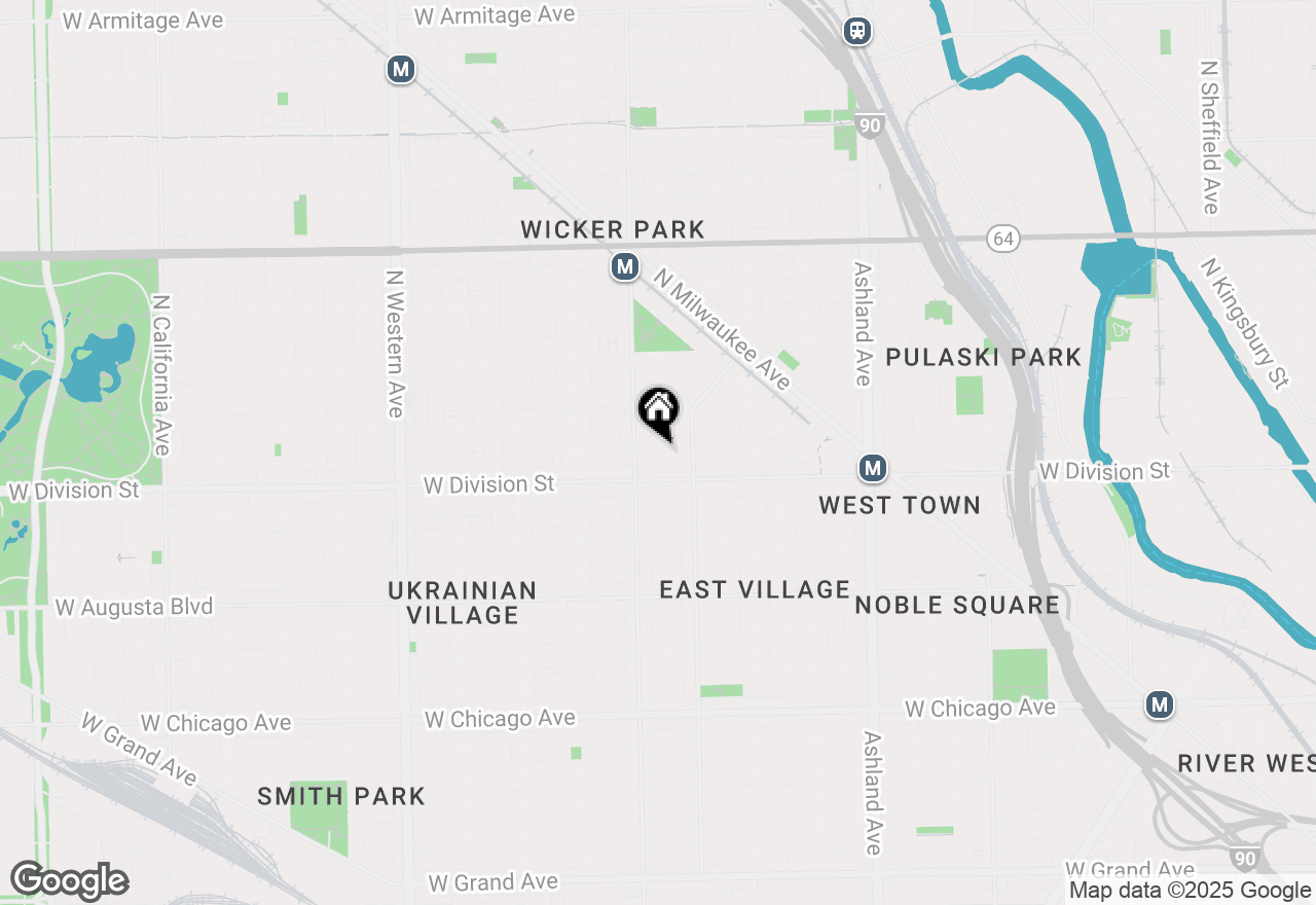 Map of 1933 W Crystal Street #1B, Chicago, IL 60622
