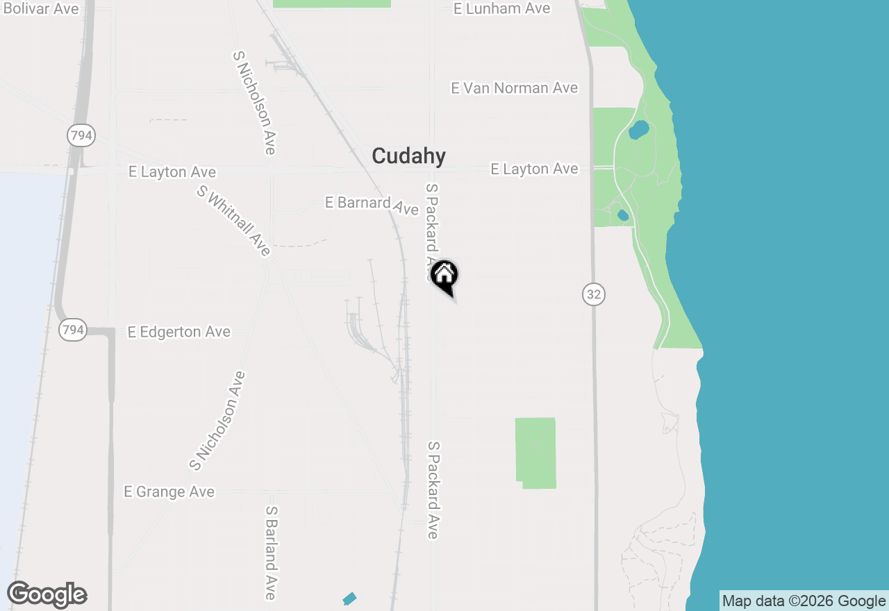 Map of 3618 E Martin Ave, Cudahy, WI 53110