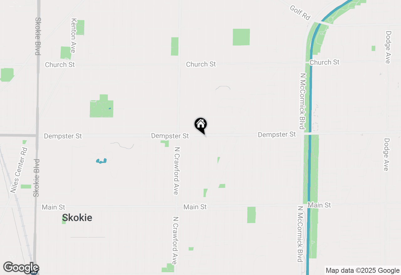 Map of 3843 Dempster Street, Skokie, IL 60076