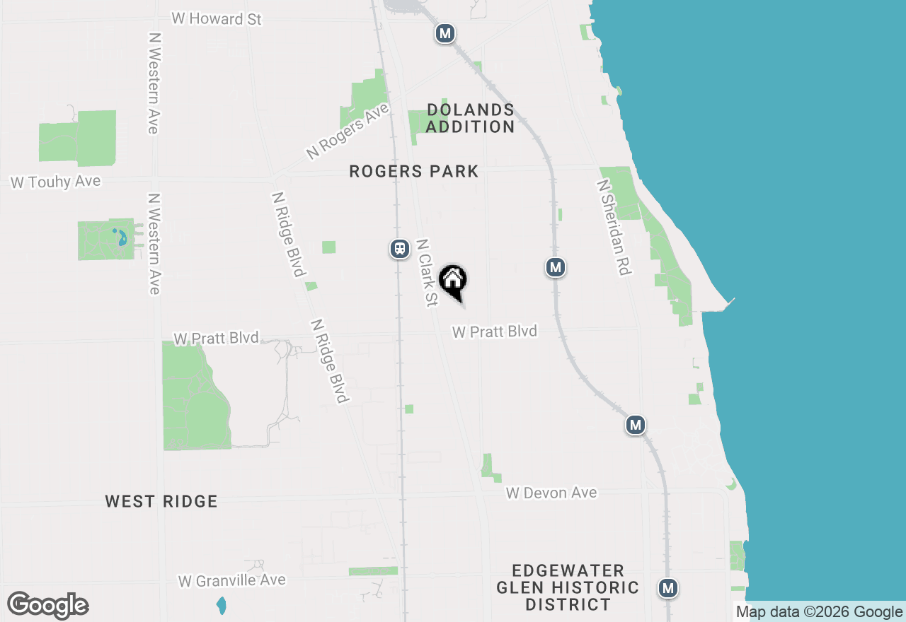 Map of 1657 W Farwell Avenue #2D, Chicago, IL 60626