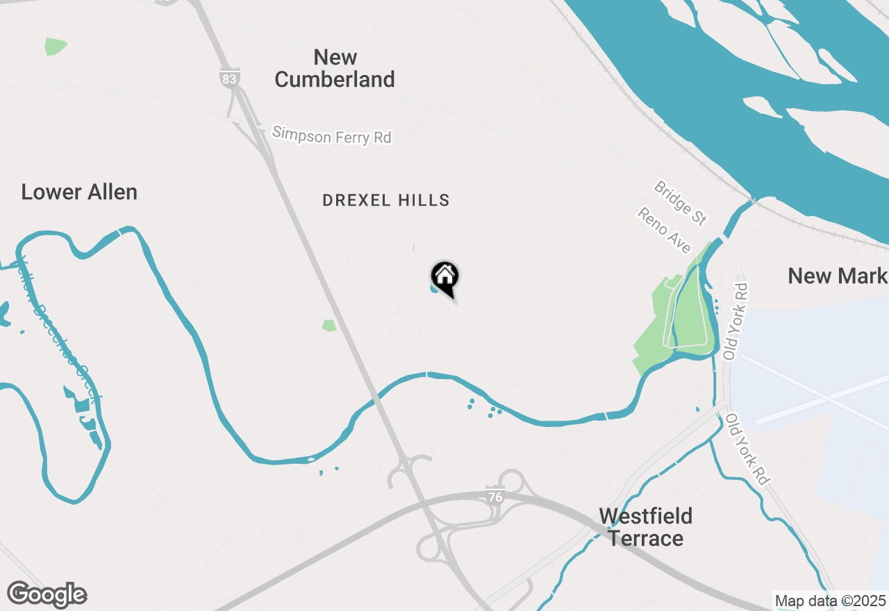 Map of 1601 Cobble Court, New Cumberland, PA 17070