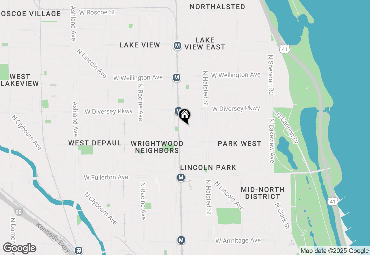 Map of 915 W Schubert Avenue #3D, Chicago, IL 60614