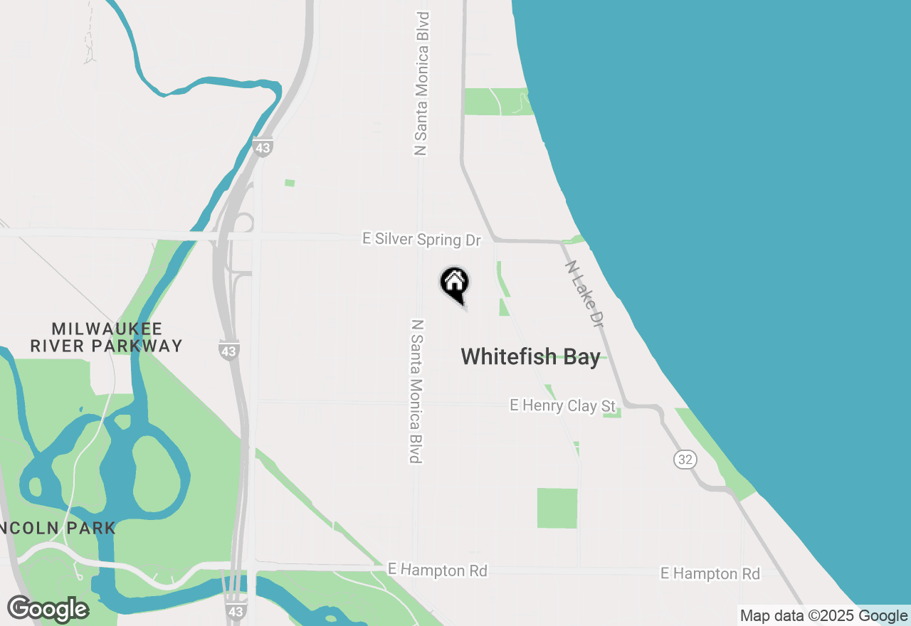 Map of 5431 N Diversey Blvd, Whitefish Bay, WI 53217