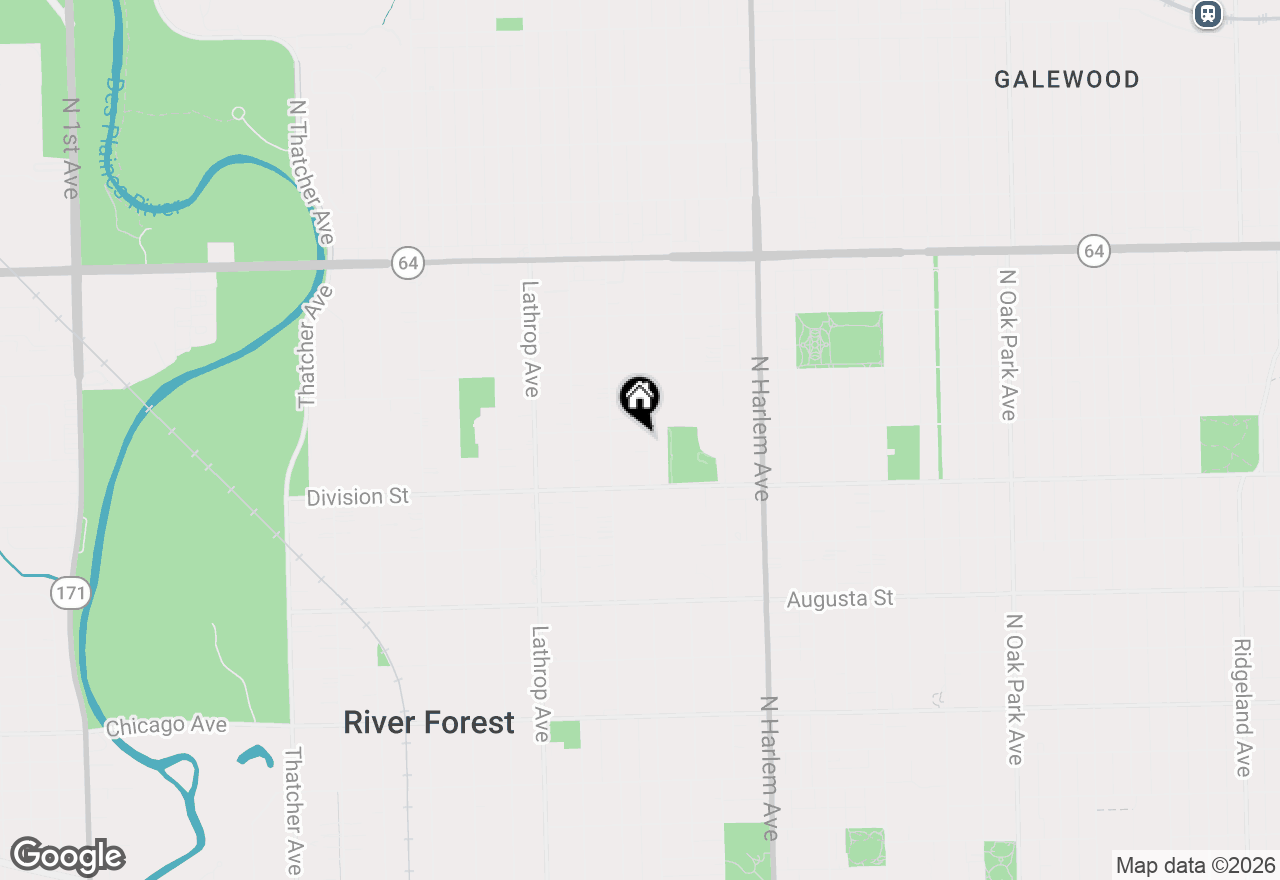 Map of 1240 William Street, River Forest, IL 60305