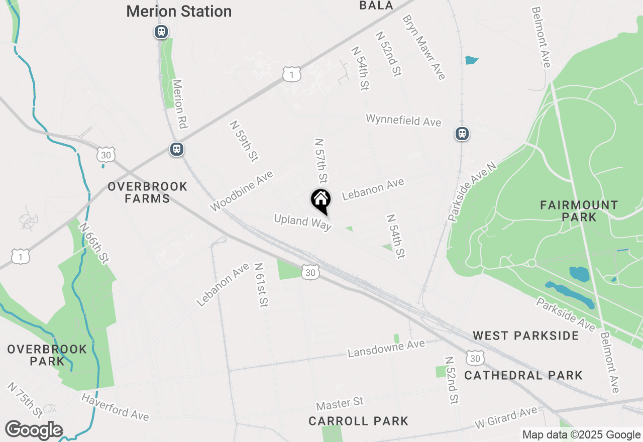 Map of 5823 Upland Way, Philadelphia, PA 19131