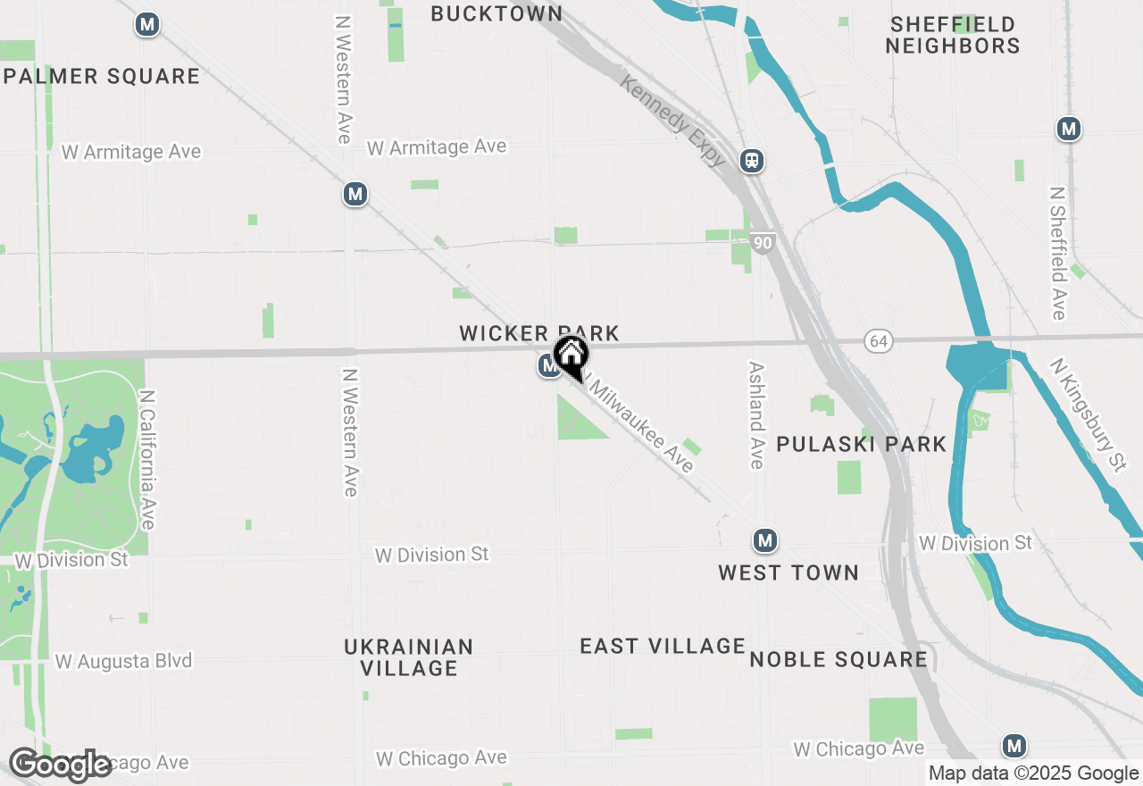 Map of 1525 N Wicker Park Avenue #2, Chicago, IL 60622