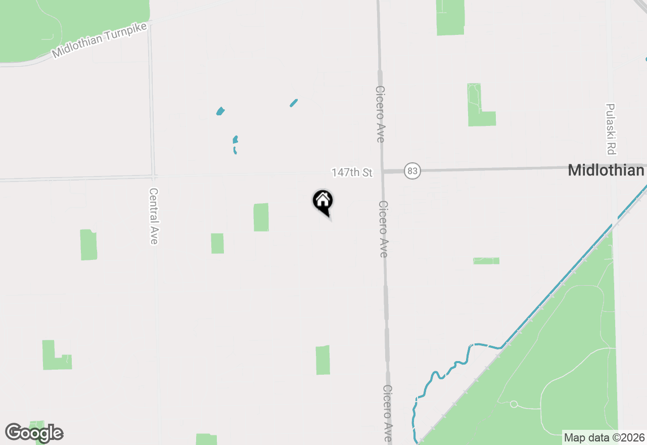 Map of 14843 Anne Court, Oak Forest, IL 60452