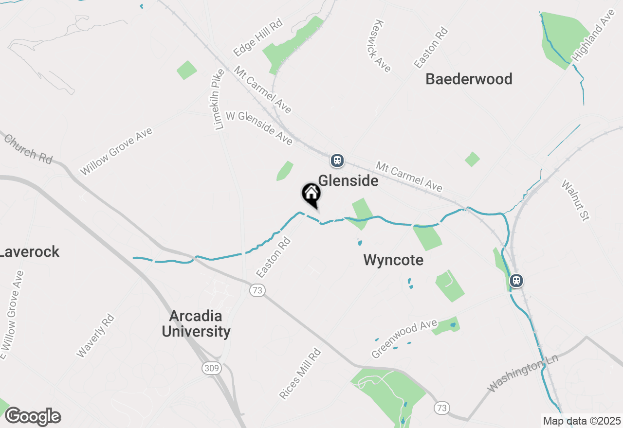 Map of 229 S Easton Road, Glenside, PA 19038