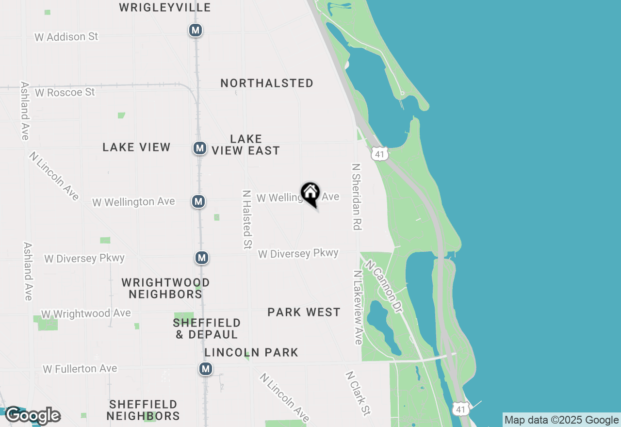 Map of 541 W Oakdale Avenue #405, Chicago, IL 60657