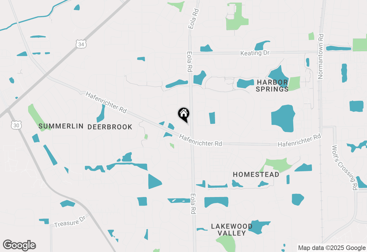 Map of 2422 Oakfield Court, Aurora, IL 60503