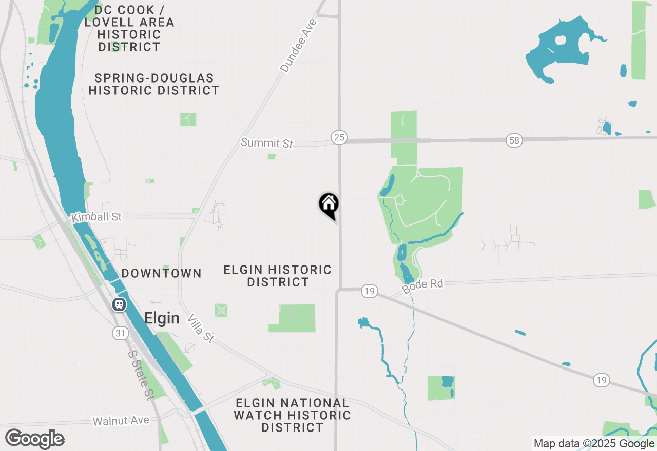 Map of 566 Park Street, Elgin, IL 60120