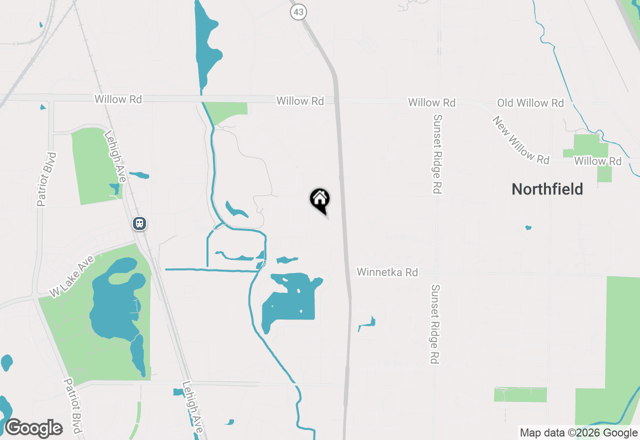 Map of 431 4th Street, Northfield, IL 60093