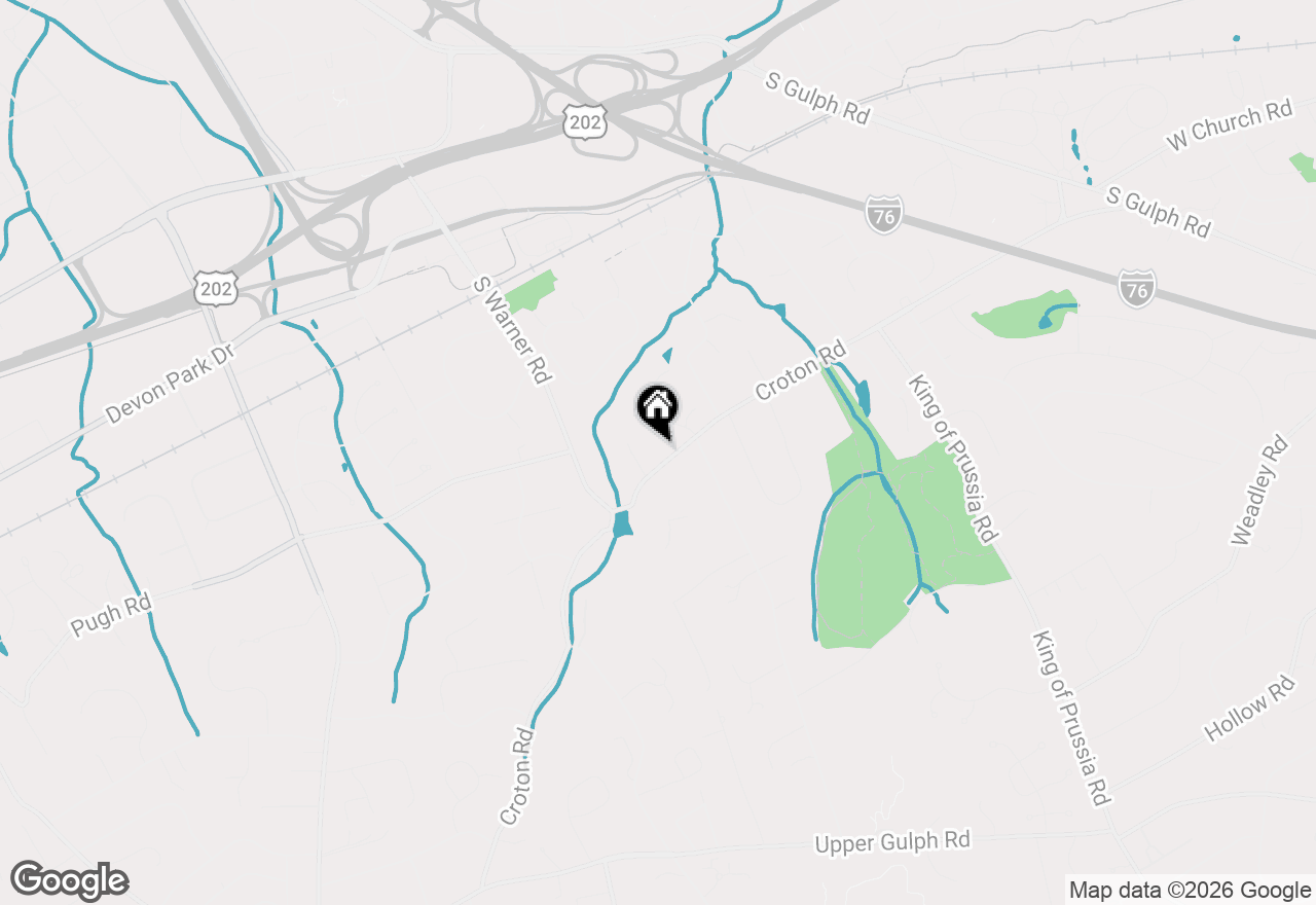 Map of 1054 Croton Road, Wayne, PA 19087