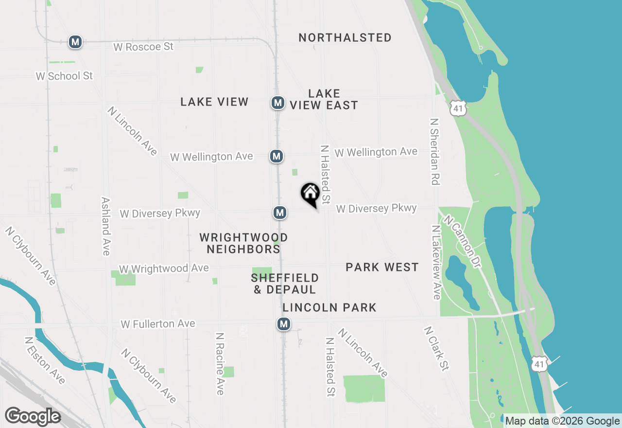 Map of 835 W Diversey Parkway #5, Chicago, IL 60614