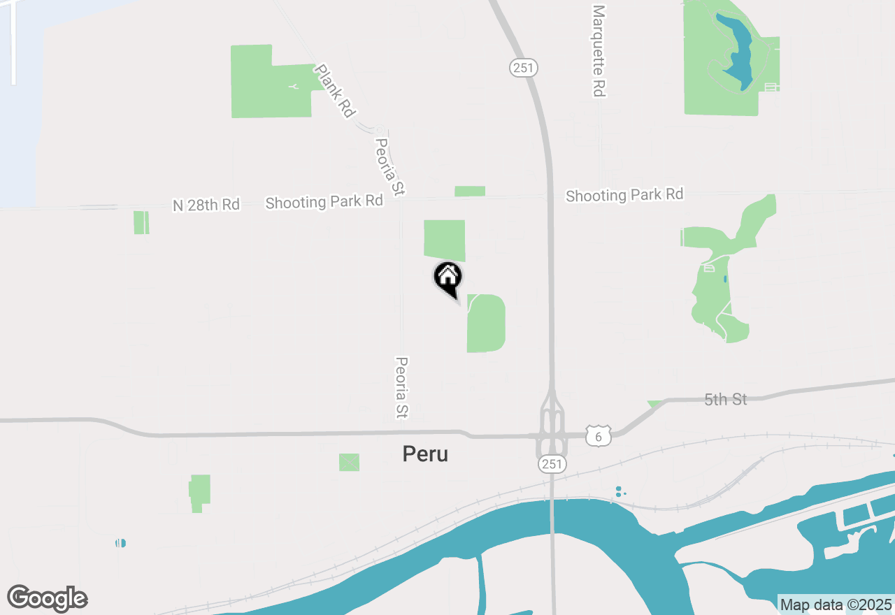 Map of 1403 Grant Street, Peru, IL 61354
