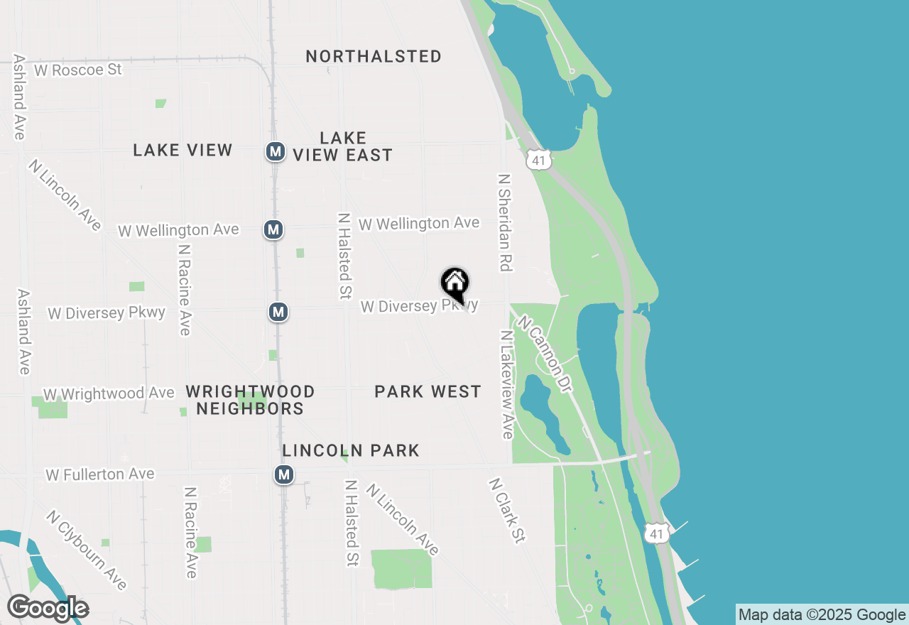 Map of 2773 N Hampden Court #205, Chicago, IL 60614