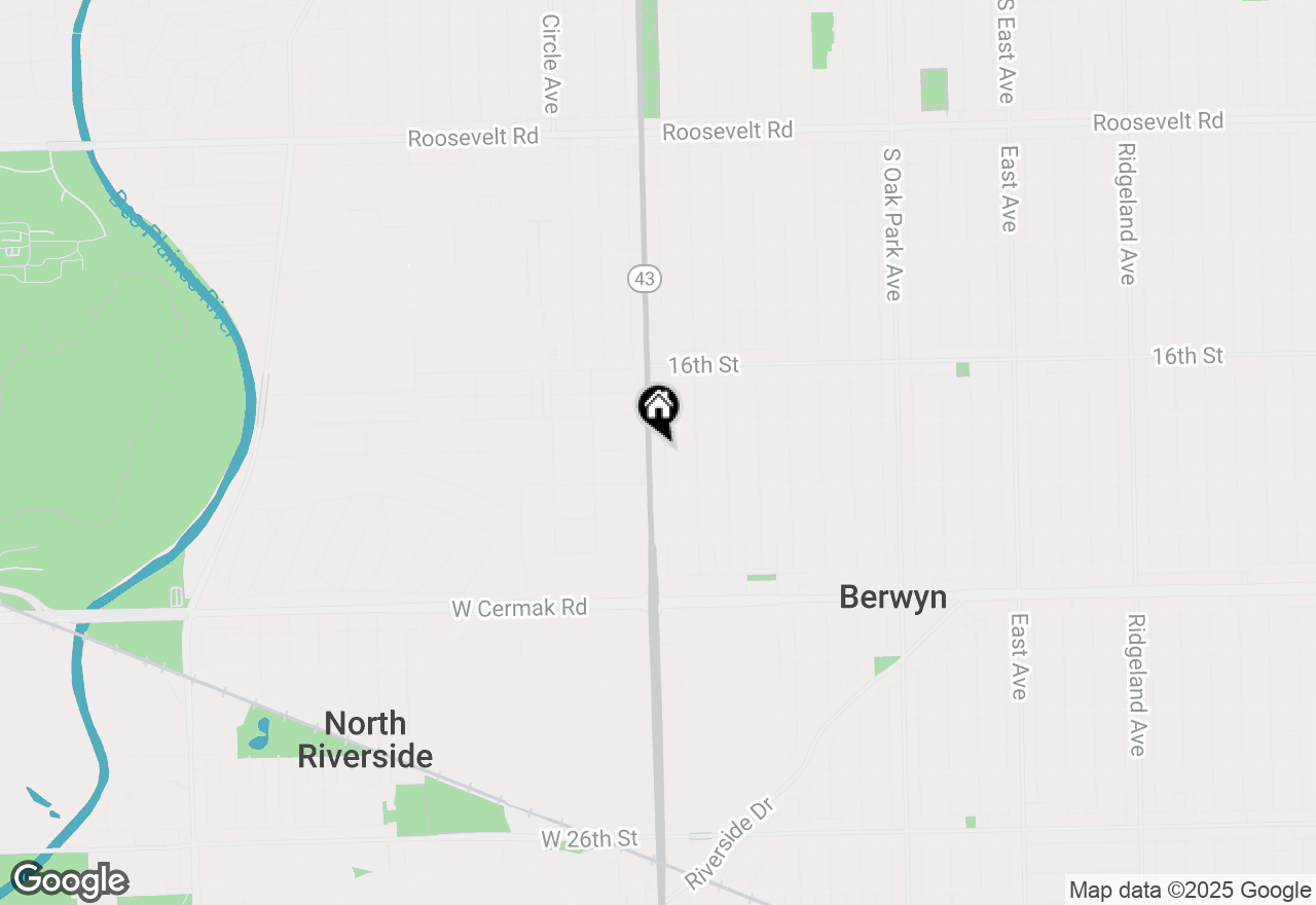 Map of 1821 S Harlem Avenue #1W, Berwyn, IL 60402