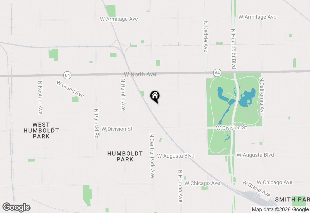 Map of 3540 W Evergreen Avenue, Chicago, IL 60651