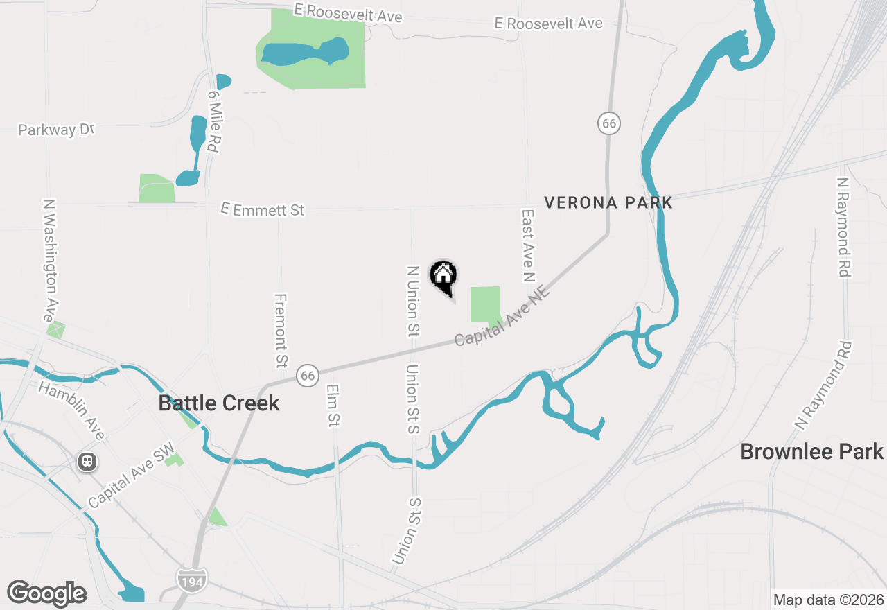 Map of 55 N Wabash Avenue, Battle Creek, MI 49017