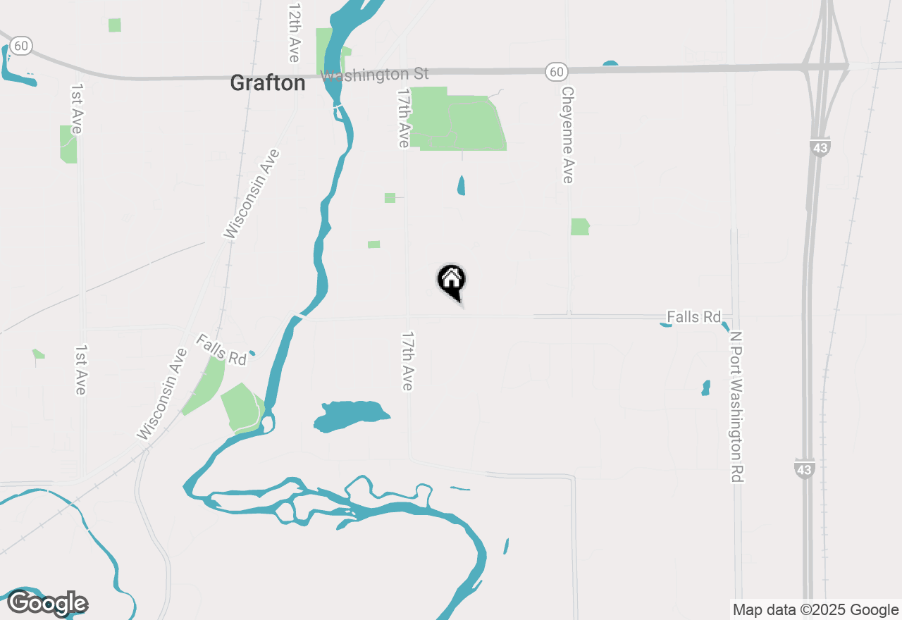 Map of 1800 Falls Rd, Grafton, WI 53024