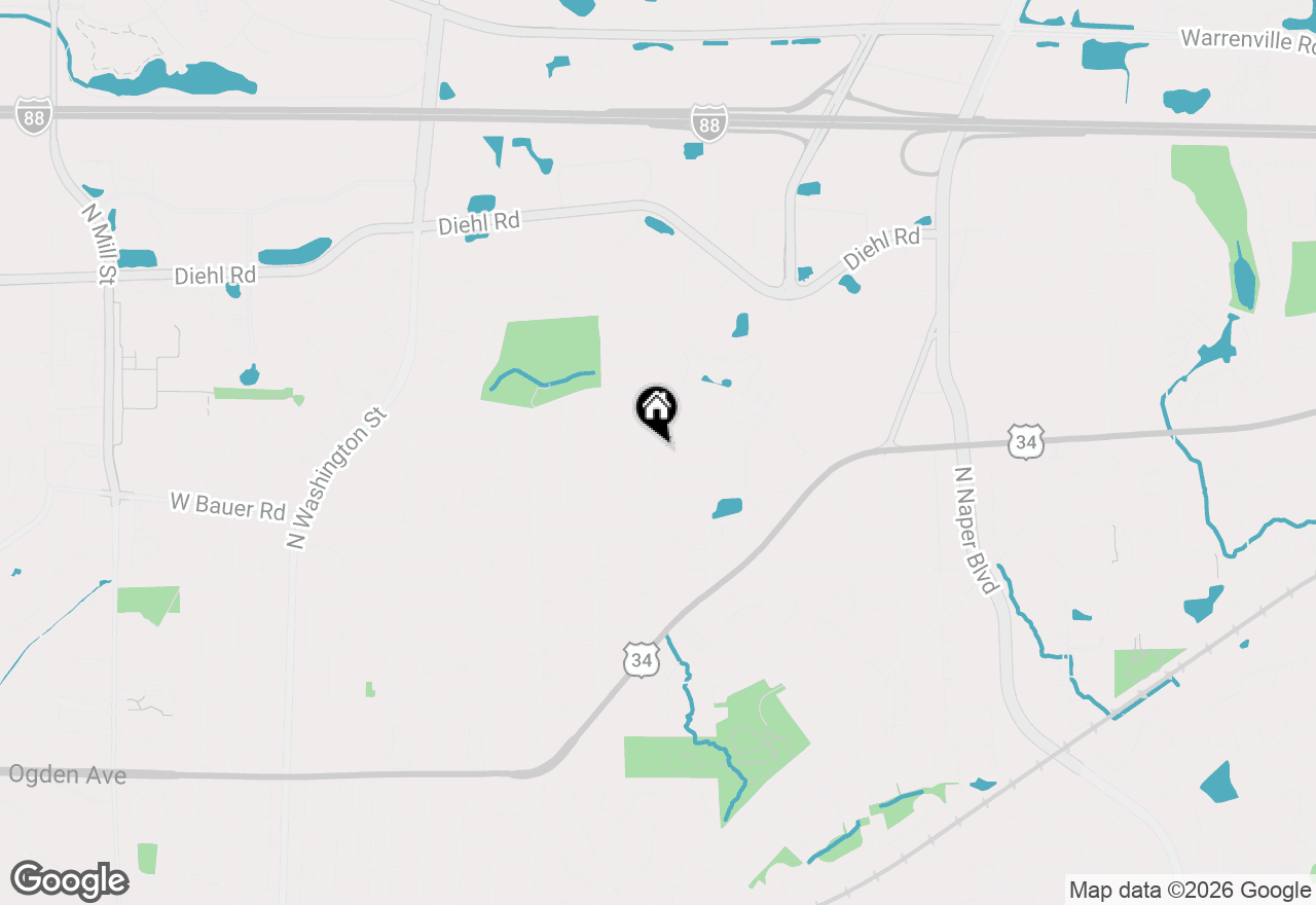 Map of 1046 E Amberwood Circle, Naperville, IL 60563