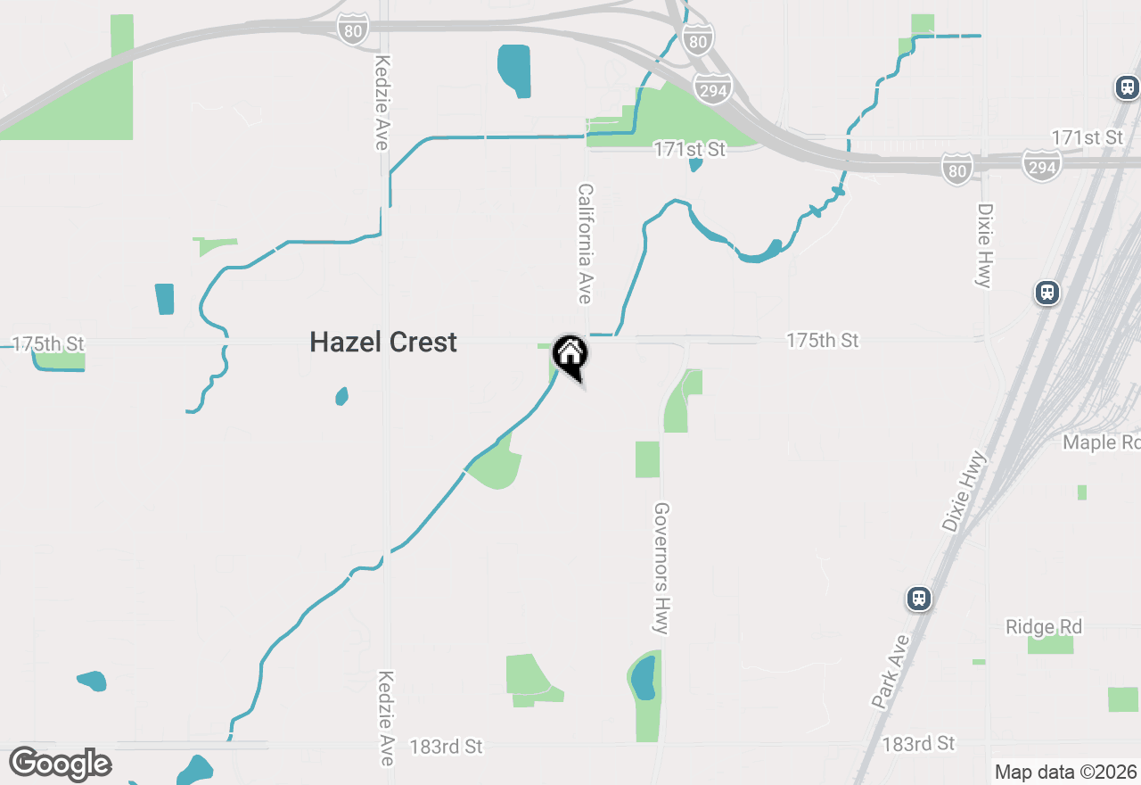 Map of 2808 Cherrywood Lane, Hazel Crest, IL 60429
