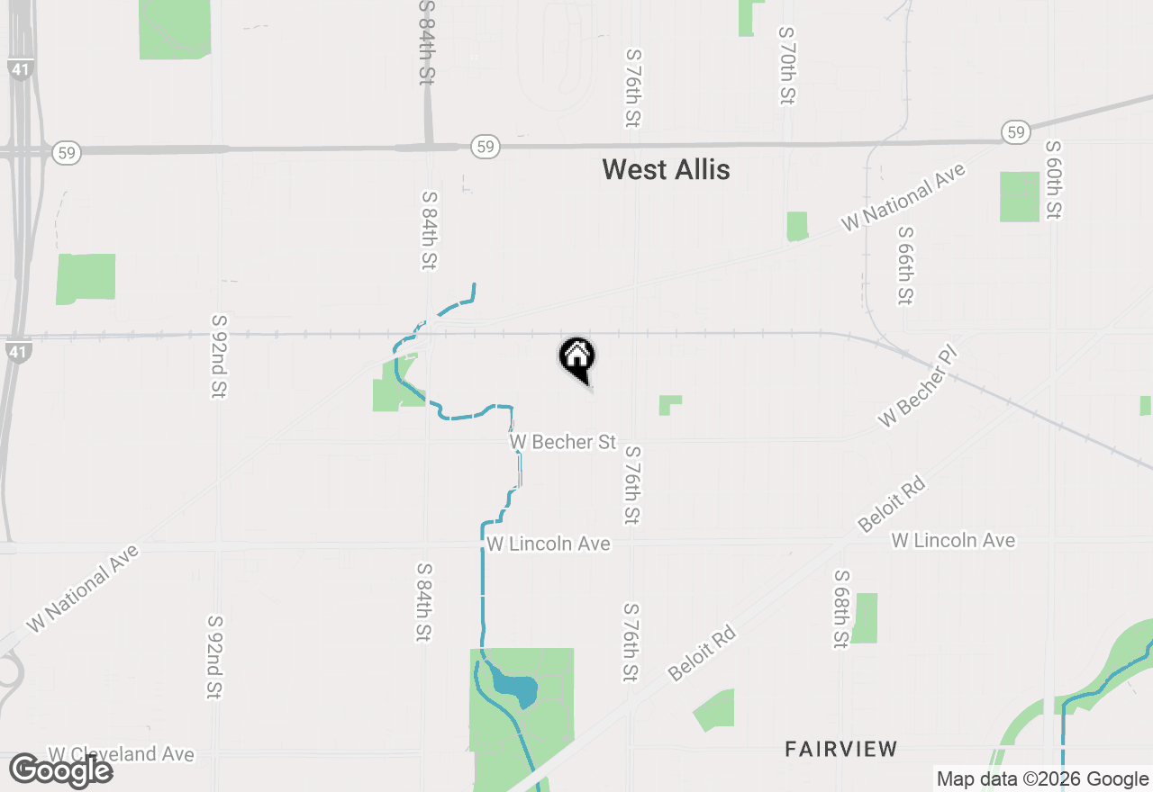 Map of 7749 W Rogers St, West Allis, WI 53219
