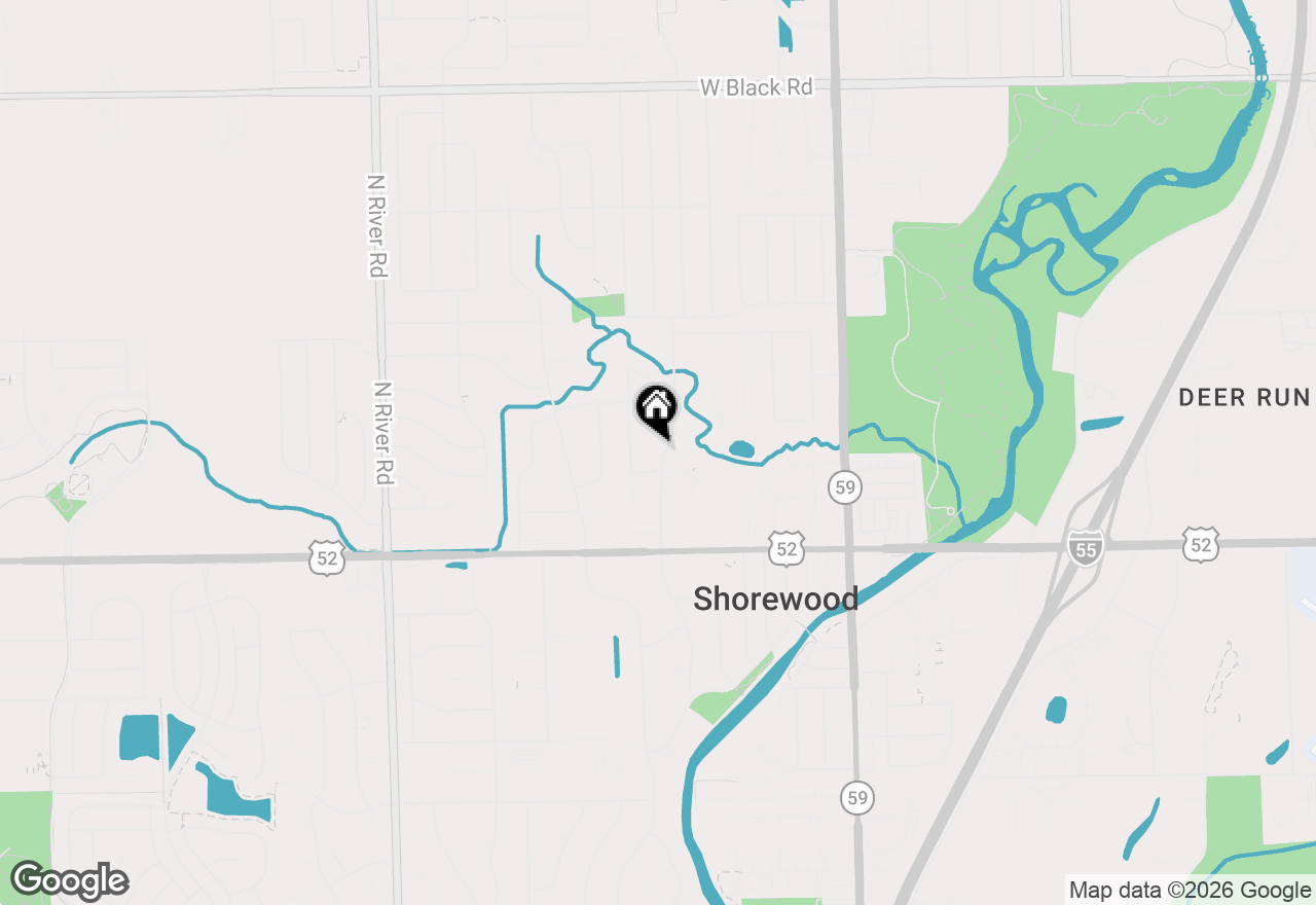 Map of 305 N Brookshore Drive, Shorewood, IL 60404