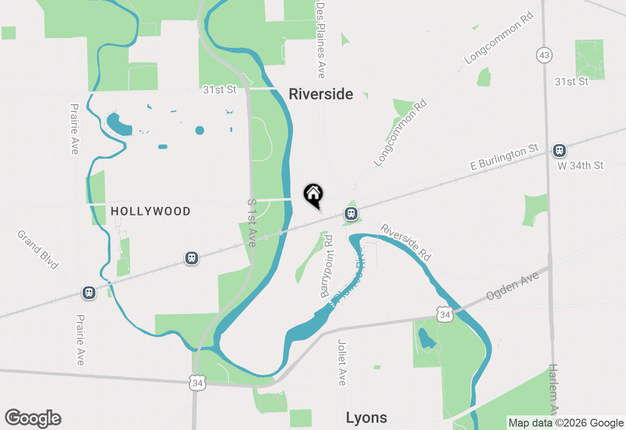 Map of 95 Pine Avenue, Riverside, IL 60546