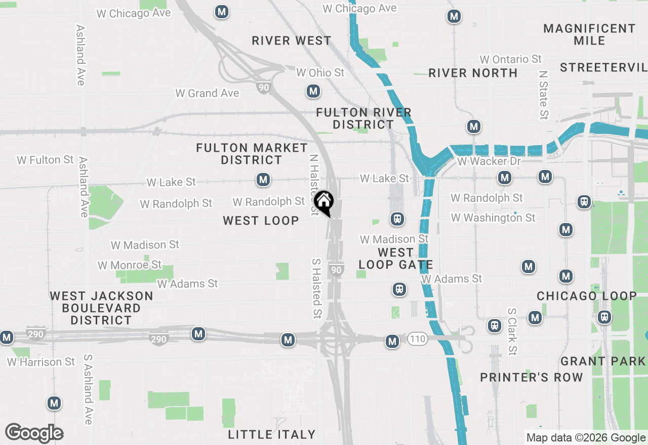 Map of 737 W Washington Boulevard #2307, Chicago, IL 60661