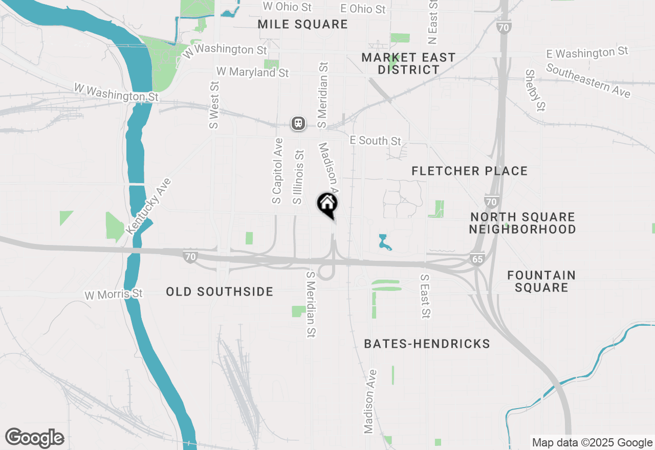 Map of 818 Union Street, Indianapolis, IN 46225