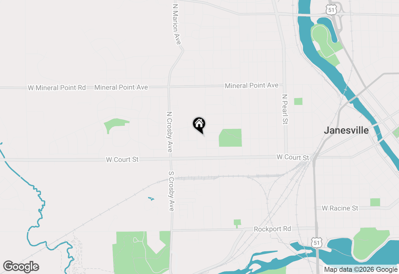 Map of 208 N Willard Avenue, Janesville, WI 53548