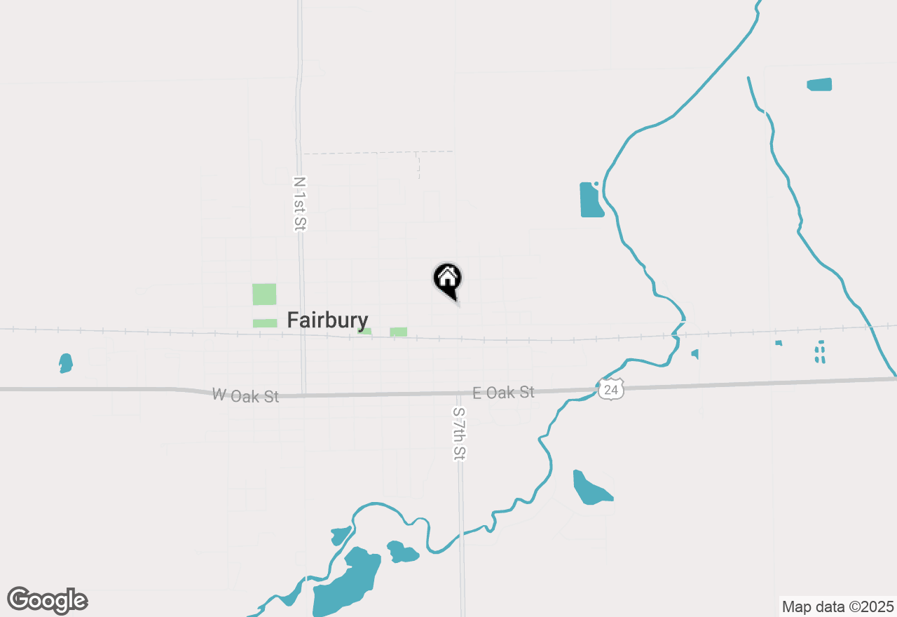 Map of 409 E Maple Street, Fairbury, IL 61739