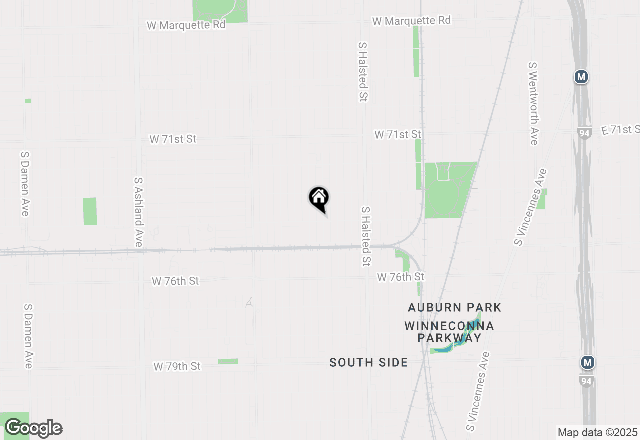 Map of (Address confidential), Chicago, Illinois 60621