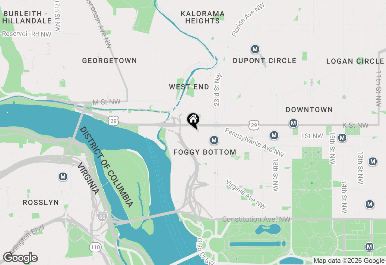 Map of 940 25th Street Nw #309S, Washington, DC 20037