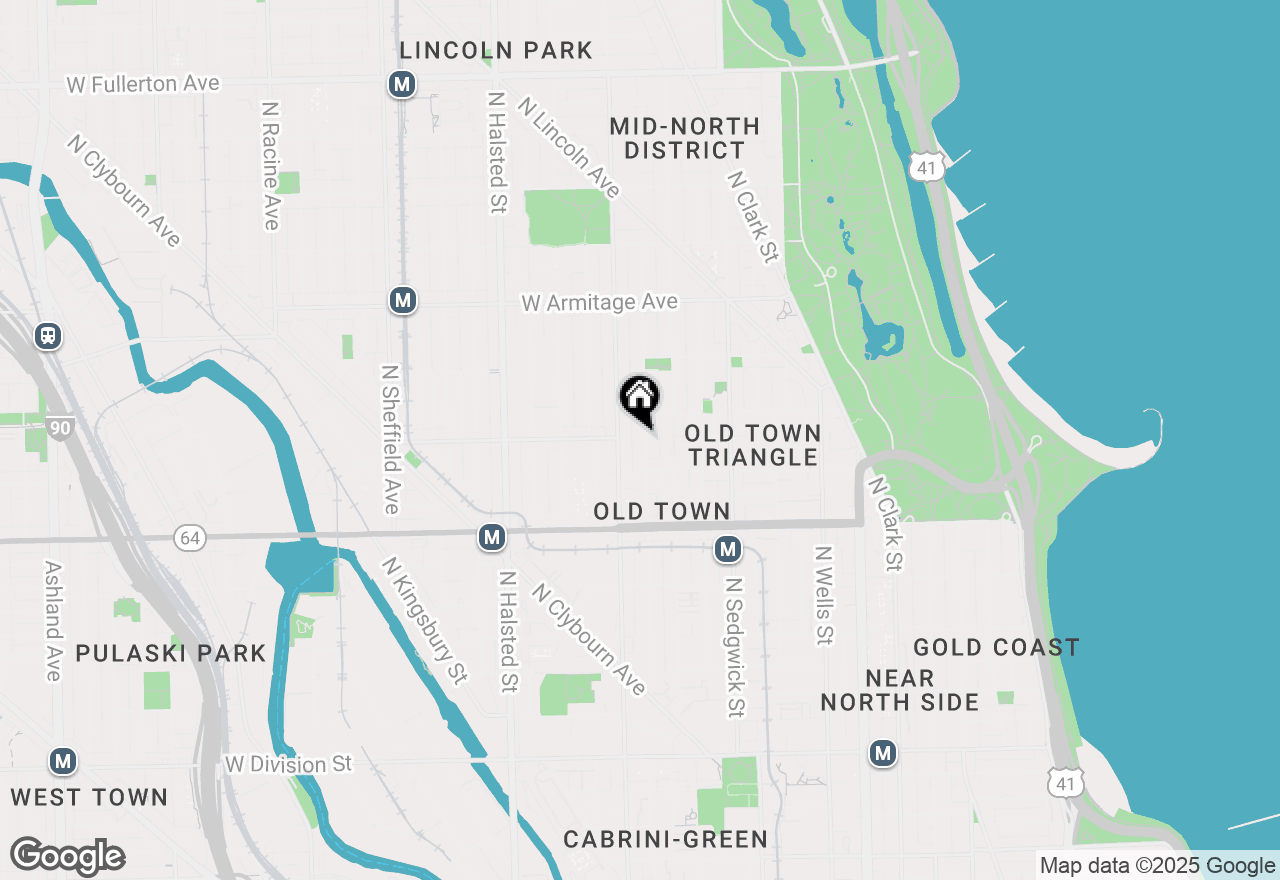 Map of 1734 N Mohawk Street, Chicago, IL 60614