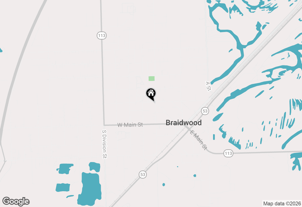 Map of 125 W 1st Street, Braidwood, IL 60408