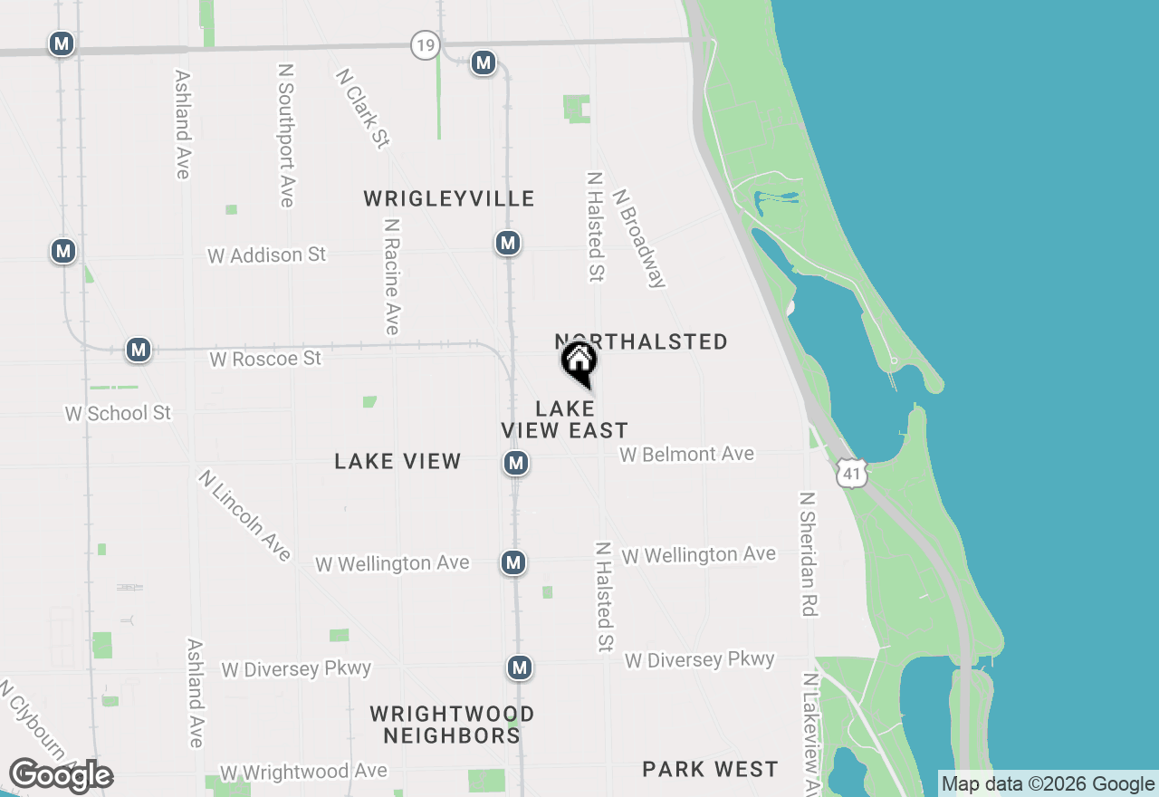 Map of 822 W Aldine Avenue #1, Chicago, IL 60657