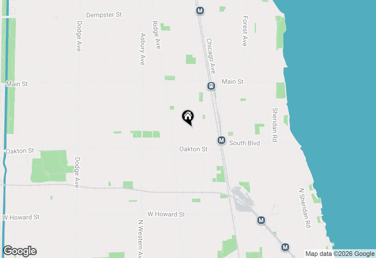 Map of 822 Seward Street #1A, Evanston, IL 60202