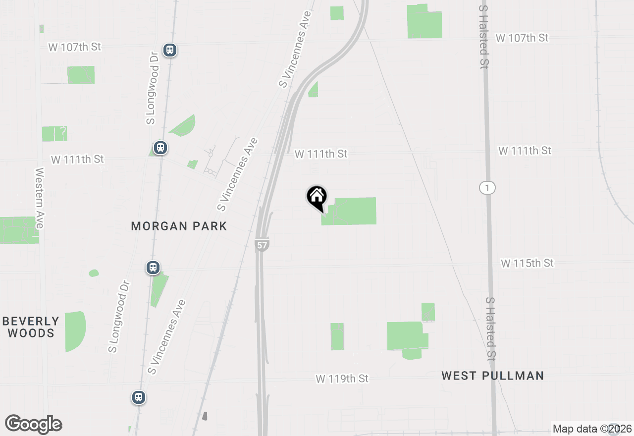 Map of (Address confidential), Chicago, Illinois 60643