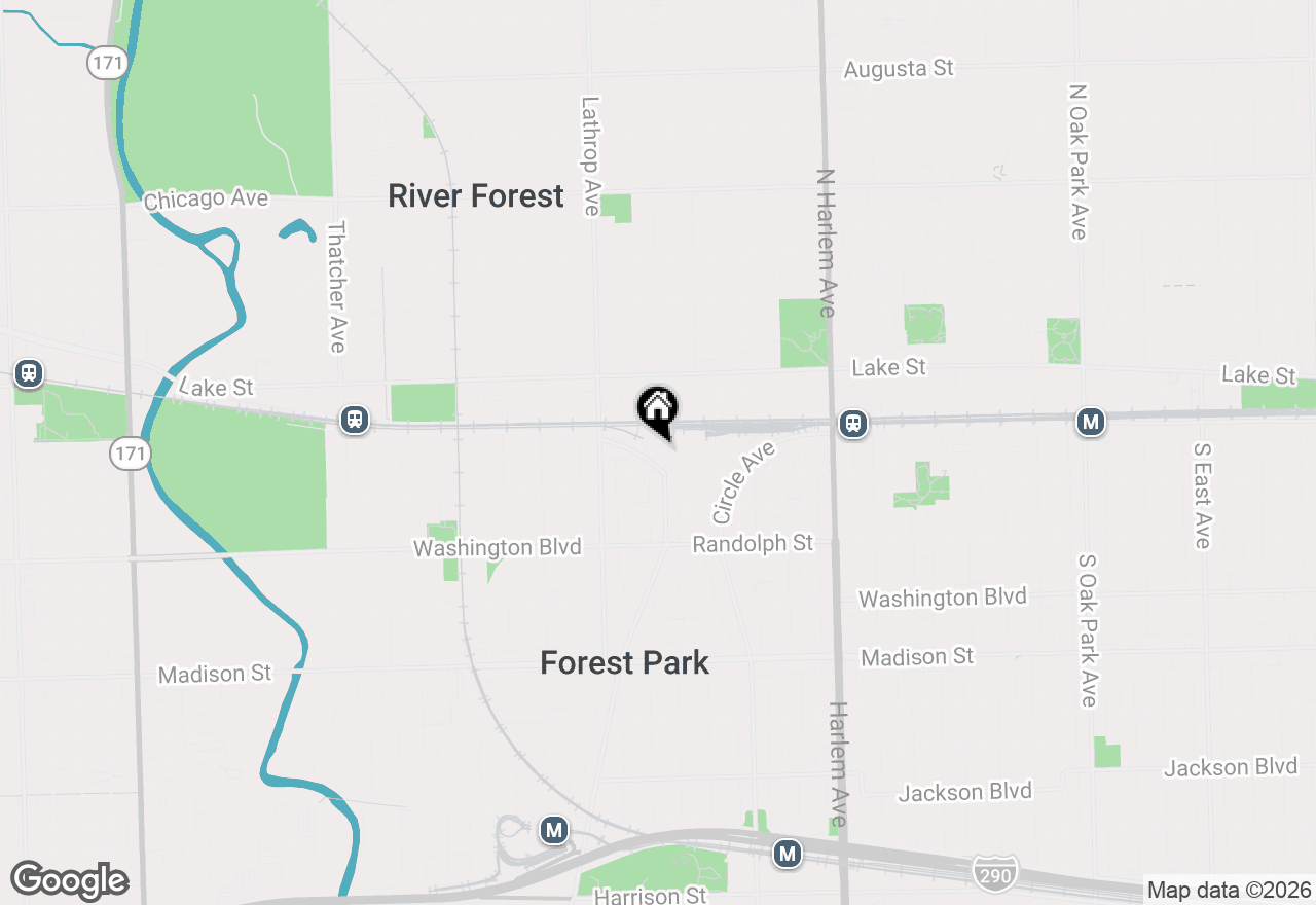Map of 7505 Brown Avenue #E, Forest Park, IL 60130