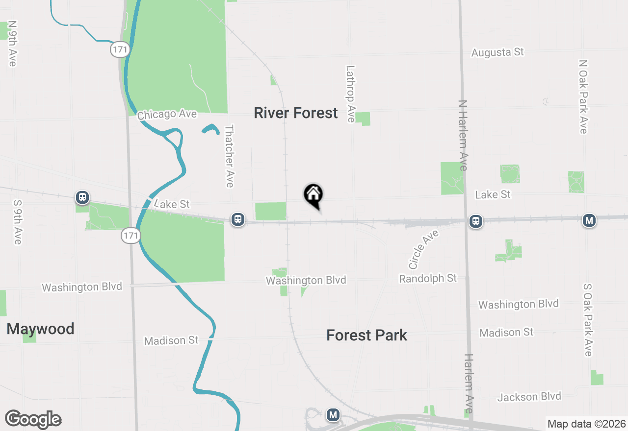Map of 406 Franklin Avenue #1B, River Forest, IL 60305