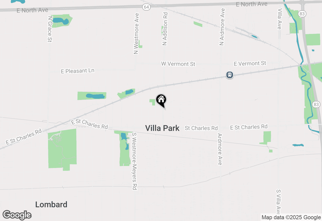 Map of 122 N Addison Road, Villa Park, IL 60181