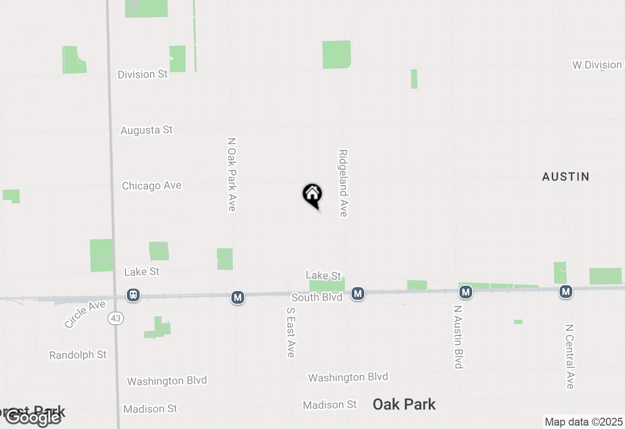 Map of 316 N Scoville Avenue, Oak Park, IL 60302
