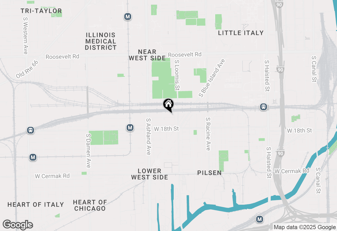 Map of 1439 W 16th Street #1, Chicago, IL 60608