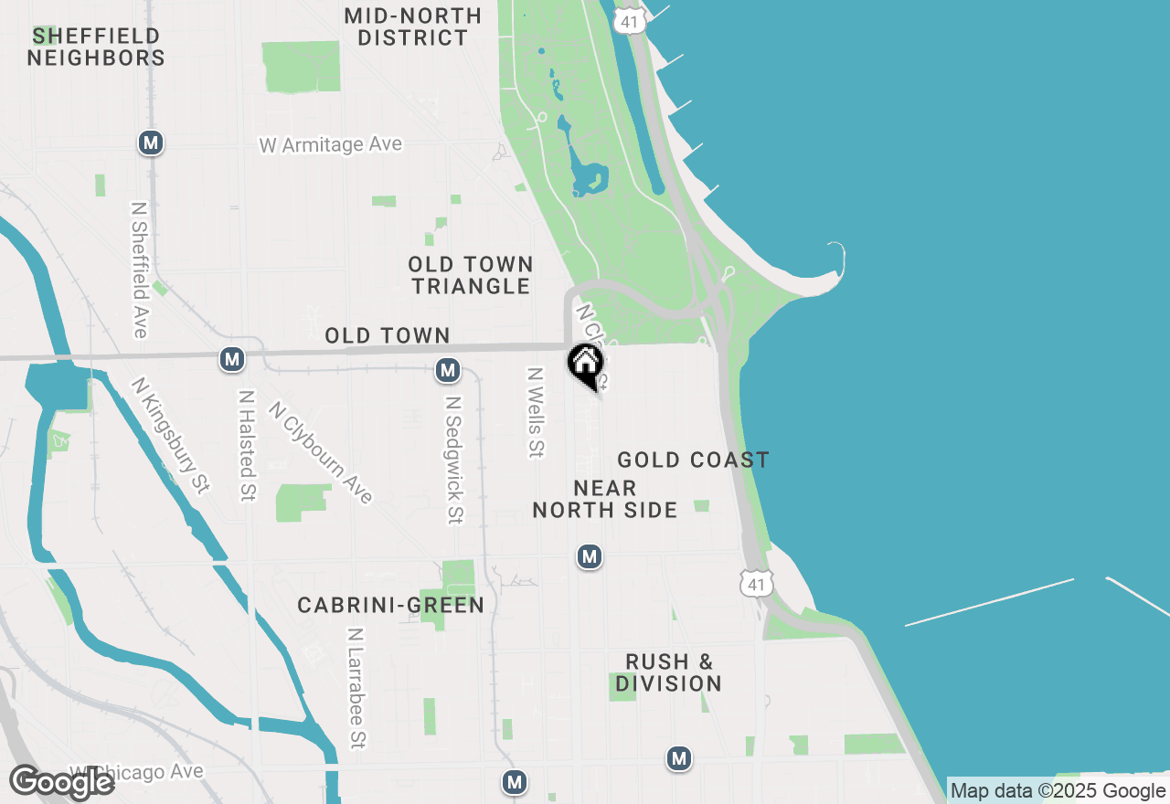Map of 1460 N Sandburg Terrace #1112, Chicago, IL 60610
