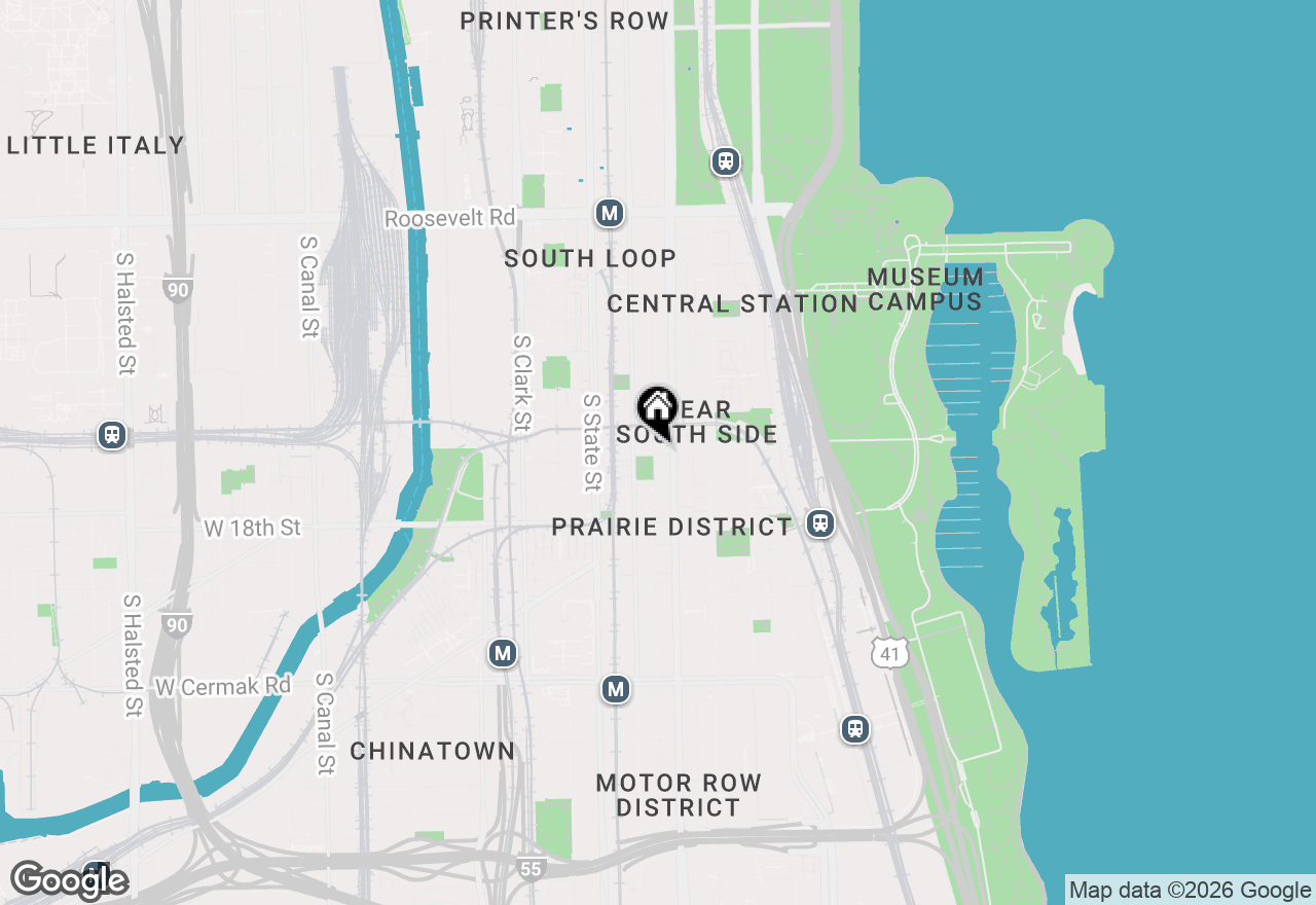 Map of 69 E 16th Street #2, Chicago, IL 60616